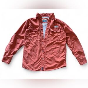 Magellan men’s long sleeve fishing hiking shirt Laguna Madre small burnt orange